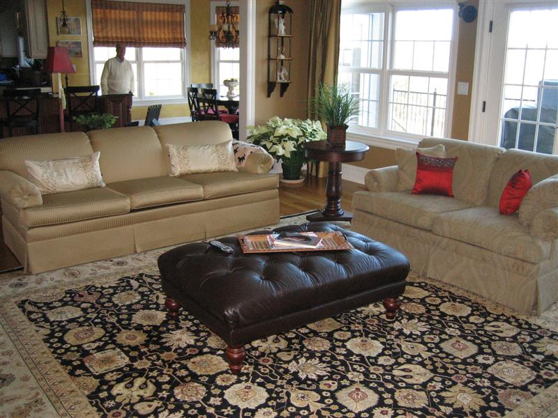 area rug in living room area