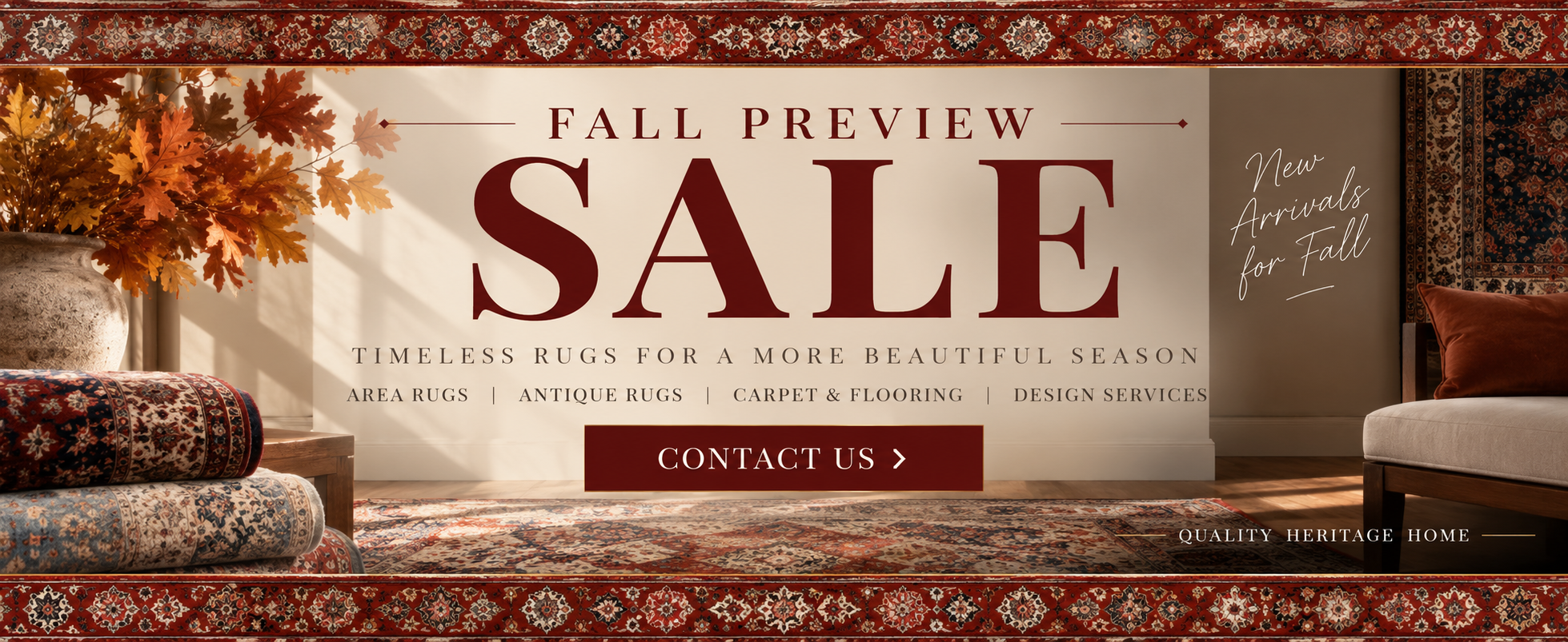 Kaoud Rugs Fall Preview Sale - Contact Us